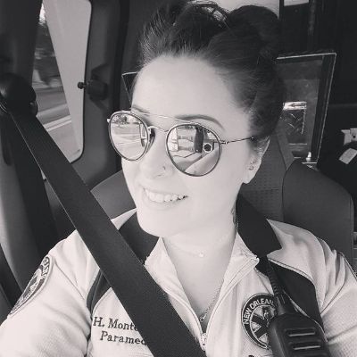 Holly Monteleone driving a car.